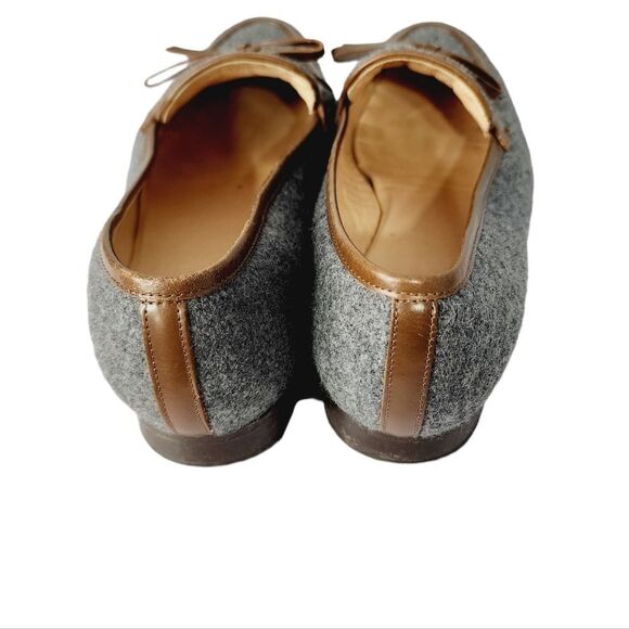 J. Crew Academy Flats Flannel Loafers Gray 9.5 - Picture 4 of 8